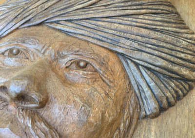 sculpture bois visage